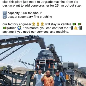 200tph Capacity Mining Quarry Limestone Granite Gravel Cone Crushing Machine, Building and Road Construction Project in Ghana, Africa thumbnail-1