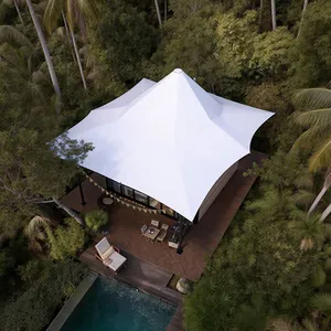 Junxin Coody Kuchen Hotel Tents, Luxury Wilderness Homestay Tents for Cultural and Tourism Scenic Spots, Thermal Insulation and Soundproof, for Vacation Reception thumbnail-2