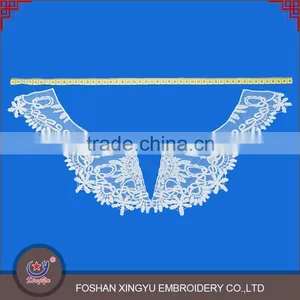 OEM Custom Shaped Cotton Neckline Applique Embroidered Neck Trim for Women's Garment thumbnail-1