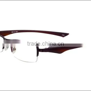 Fashion Design Half Rim Metal TR90 Men Eyeglasses Frame thumbnail-2