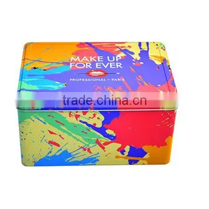 Beautiful Rectangular Metal Tin Box,cosmetic Metal Box,colorful Tin Can thumbnail-1