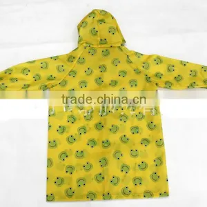 Waterproof Frog Printed Long Raincoats For Kids thumbnail-1