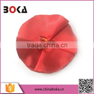 BOKA Rhinestone Organza Flower Motif, Red Voile Flower thumbnail-1