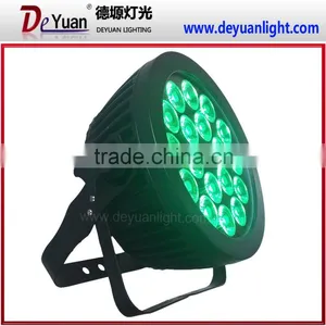 New Design Slim Outdoor Par Can 18 x 12W 6in1 RGBW UV Ip65 Led Par Light thumbnail-2