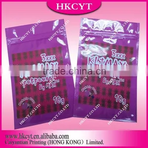 Red Private Sticker Label Herbal Incense Plastic Zipper Bag thumbnail-1