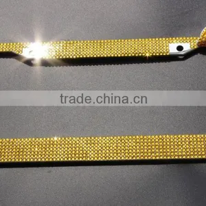 2016 Gold Bling Crystal License Plate Frames thumbnail-1
