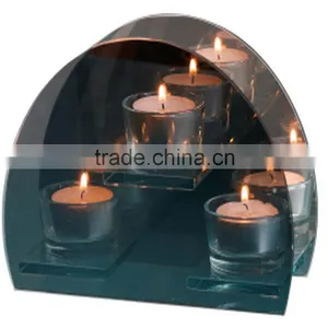 Semicircle With 3 Integrated Glass Tealight Holders thumbnail-1