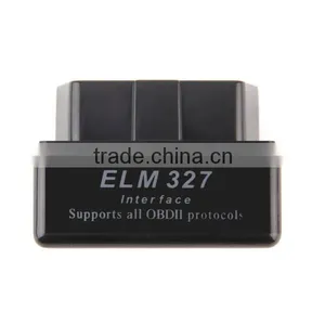 SUPER MINI ELM327 Bluetooth OBD2 V2.1 Black Smart Car Diagnostic Interface ELM 327 Wireless Scan Tool New Dropping Shipping thumbnail-5