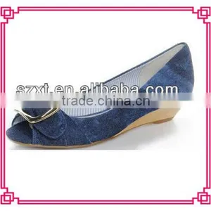 Cheap Women no Heel Wedge Shoes Women Low Heel Shoes Evening Shoes XT08-P10142 thumbnail-1