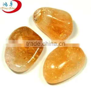 Wholesale Orange Calcite Crystal Tumbled Stones thumbnail-1