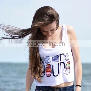 Spring Summer Ladies Fashion Custom Blank Crop Top Plain Wholesale Quality Choice thumbnail-4