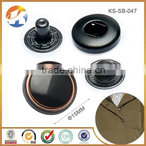 Hot Sales Shiny Black Decorative Custom Metal Snap Button Covers thumbnail-6