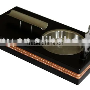 Wooden and Stainless Steel Cigar Ashtray thumbnail-1