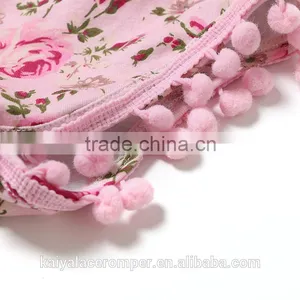 Wholesale Newborn Baby Romper Flower Cotton Open Crotch Bodysuit Infant Clothing thumbnail-5