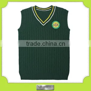 The Child's Cashmere / Sweater Vest School Students, V Collar Head Sweater Green Wind Institute Quality Choice thumbnail-1
