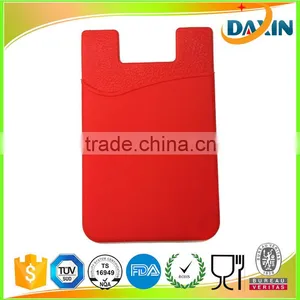 Wholesale Adhesive OEM Custom Logo 3M Sticker Phone Card Holder Silicone thumbnail-1
