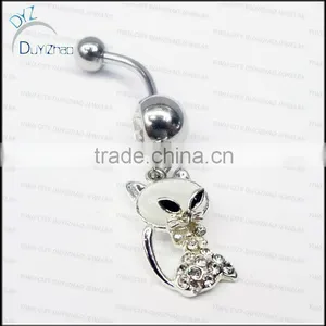 Cat Eye Stone Navel Rings Belly Button Rings Wholesale thumbnail-1
