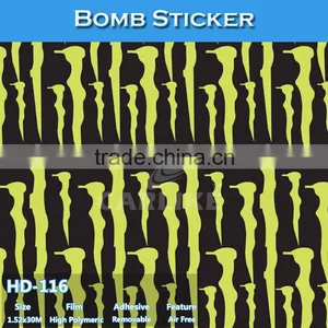 HD-116 CARLIKE Air Bubble Free Soft Car Body Sticker Bomb Car Cover Vinyl thumbnail-1
