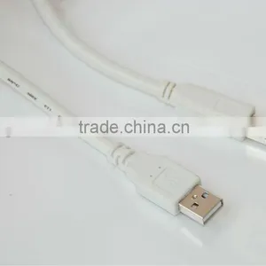 USB 2.0 Cable With Transfer Speed White PVC Jacket thumbnail-1