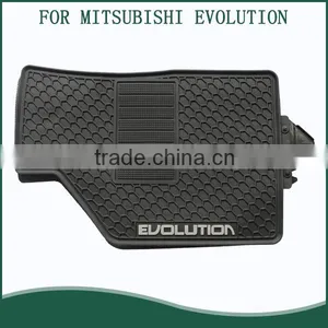OEM FACTORY ORIGINAL FINAL EDITION FOR EVOLUTION X FLOOR MATS SET OF FOUR, BLACK WITH GREY LOGO thumbnail-1