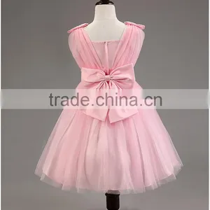Wholesale High Quality Girls Lace Applique Princess Frocks Pink Chiffon Maxi Dresses TR-WS36 thumbnail-5