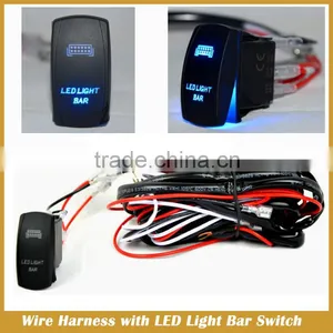 Relay Wire Harness With LED Light Bar Rocker Switch for Light Bar,fog Lamp,working Lamp thumbnail-1