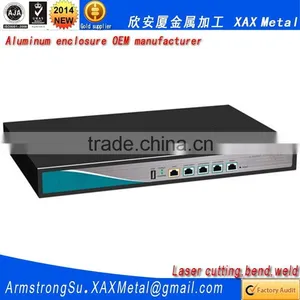 XAX27Alu OEM ODM Customized Laser Cut Bend Weld Plate Aluminum Network Switch Case thumbnail-1