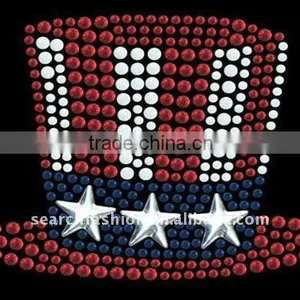Funny Circus Cap Style Hot Fix Rhinestone and Nailheads Transfer Motif thumbnail-1