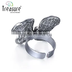 Fashion Jewelry Butterfly and White Diamond New Design Ladies Finger Ring thumbnail-4