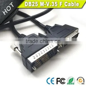 10FT DB25 Male to V35 Female DTE Cable in Black thumbnail-1