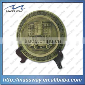 Promotion Antique Brass Metal Commemorative Plates thumbnail-1