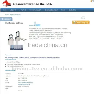 LS-400 Hardened Steel Shackle Cut Resistance Solid Metal Padlock thumbnail-6