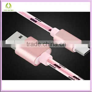 2016 Fashion Portable Fast Charging Nylon Cable Type-C to USB2.0 Data Line thumbnail-1