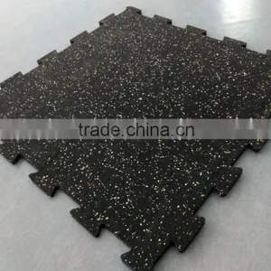 Rubber Floor Mat, Crossfit Rubber Tiles With Epdm Granuels thumbnail-1