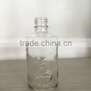 300ml Clear Embossed Glass Soap Bottle With Sparyer thumbnail-1