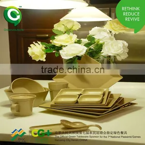 Biodegradable Material Logo Printing Non-toxic Tableware Set thumbnail-4