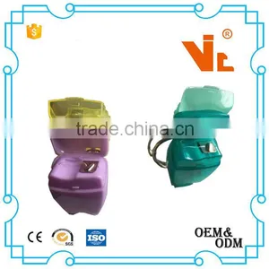 V-GF20A Wholesale Colorful Tooth Shape Dental Floss Keychain thumbnail-1