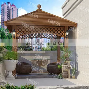 Outdoor Aluminum Antique Metal Garden Gazebo With Metal Roof thumbnail-6