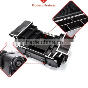 Aluminum Leopard Cosmetic Case Makeup Storage Utility Case With Extendable Trays to Organize thumbnail-4