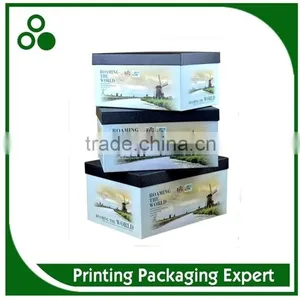 ELEGANT EUROPEAN CONSTRUCTURE PRINTING CARDBOARD SQUARE BIG PAPER GIFT BOX thumbnail-2