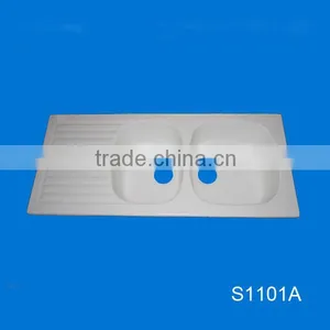 Hot Sales Artificial Stone Kitchen Sinks, Acrylic Solid Surface Kitchen Sink, ,double Bowl Kitchen Sink thumbnail-1