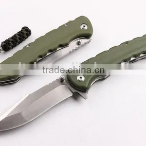 OEM D2 High Speed Steel Blade With Army Green G10 Handle Knife thumbnail-1