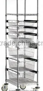 Hospital Sliding Basket Storage System Trolley thumbnail-3