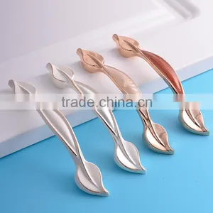 Industrial White Red Amber Color Leaf Shape Furniture Zinc Alloy Handle Window Handles and Knob thumbnail-6