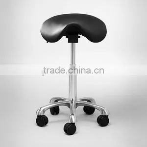 Black Leather Kneeling Chairs and Posture Correction Saddle Chairs thumbnail-1