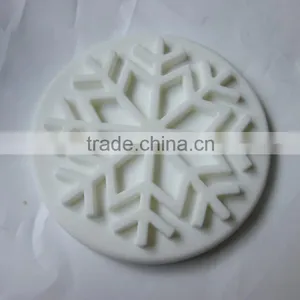 Fancy White Snowflake Design Wooden Handle Silicone Cookie Press Stamp thumbnail-6