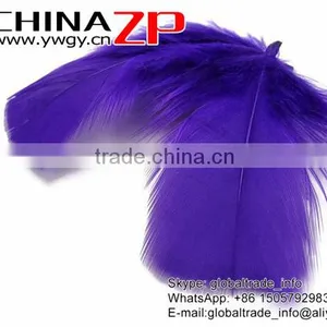 CHINAZP Wholesale Pretty Plumage Bulk Dyed Purple Turkey Fluff Flat T-Base Body Feathers for Parties thumbnail-3