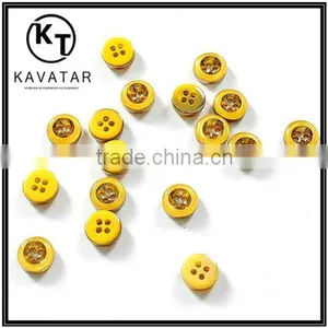 Hot Yellow 4-hole Resin Button for Shirt thumbnail-1