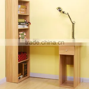 Children Wood Bookcases/ MDF Bookshelf With Computer Desk thumbnail-1