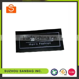Black Back Neck Main Label Clothing Woven Label For Garment thumbnail-1